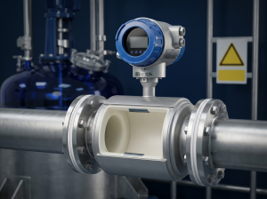 Электромагнитный расходомер с футеровкой PTFE и танталовыми электродами для агрессивных сред